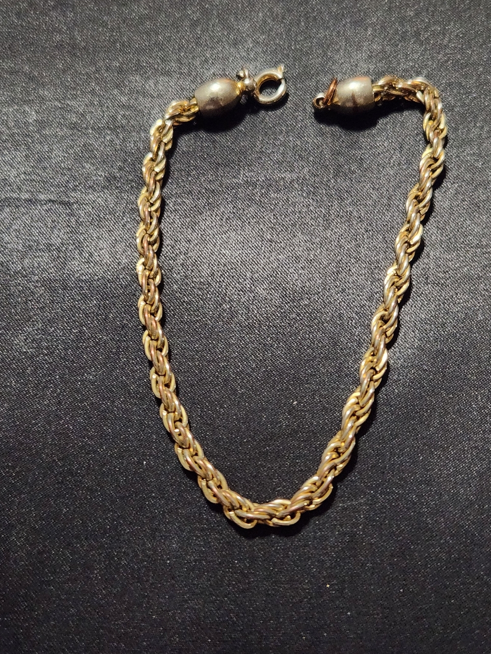 Gold-Tone Rope Chain Bracelet - Elegant Women's Jewelry